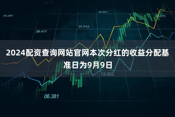2024配资查询网站官网本次分红的收益分配基准日为9月9日